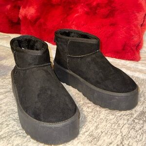 Black Suede Women's Ankle Boots